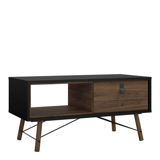 Cote | Furniture Ry Coffee Table, 1 Drawer - Black Walnut Ry, Coffee Tables 72186009gmdj