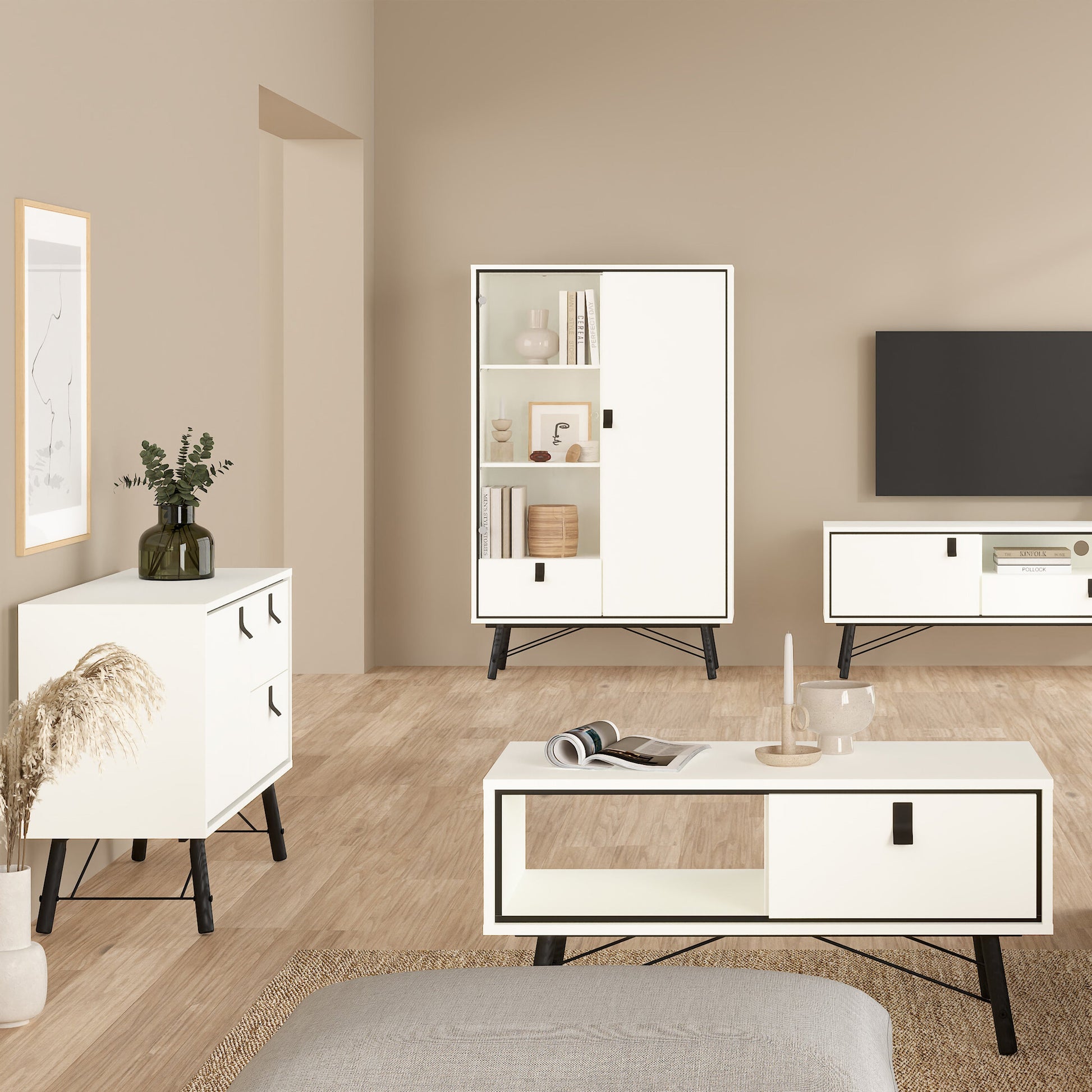 Cote | Furniture Ry Sideboard, 1 Door + 2 Drawer - White Ry, Sideboards 72186010gogo