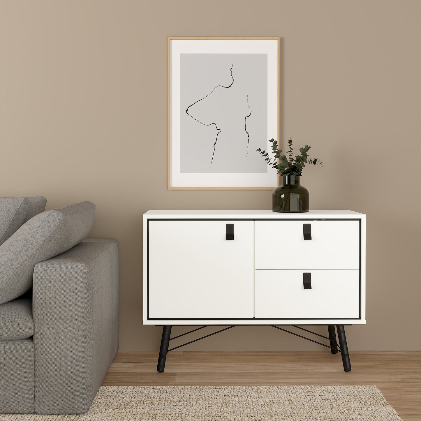 Cote | Furniture Ry Sideboard, 1 Door + 2 Drawer - White Ry, Sideboards 72186010gogo