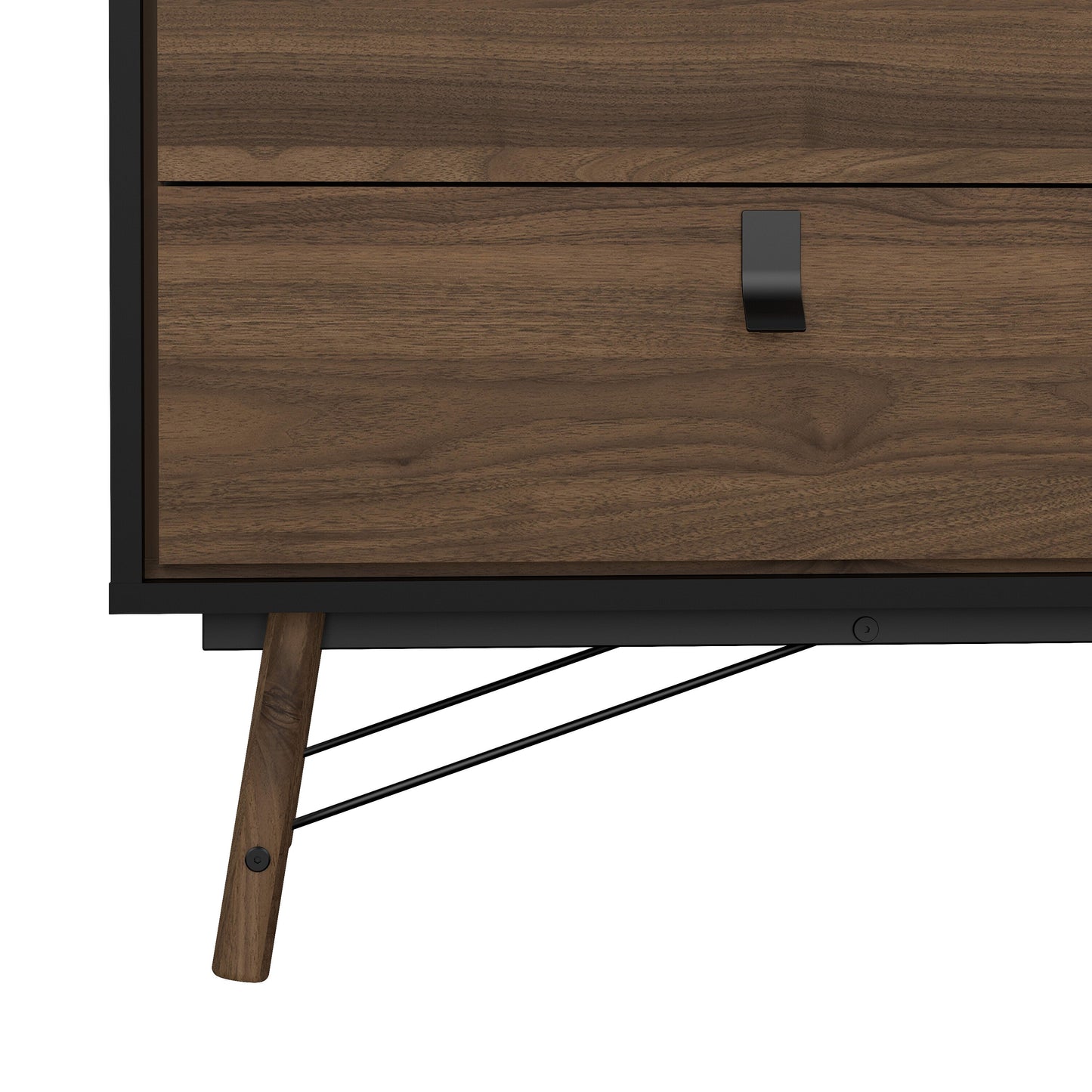 Cote | Furniture Ry Sideboard, Wide Double Chest of Drawers, 6 Drawer - Black Walnut Ry, Chest of Drawers 72186012gmdj