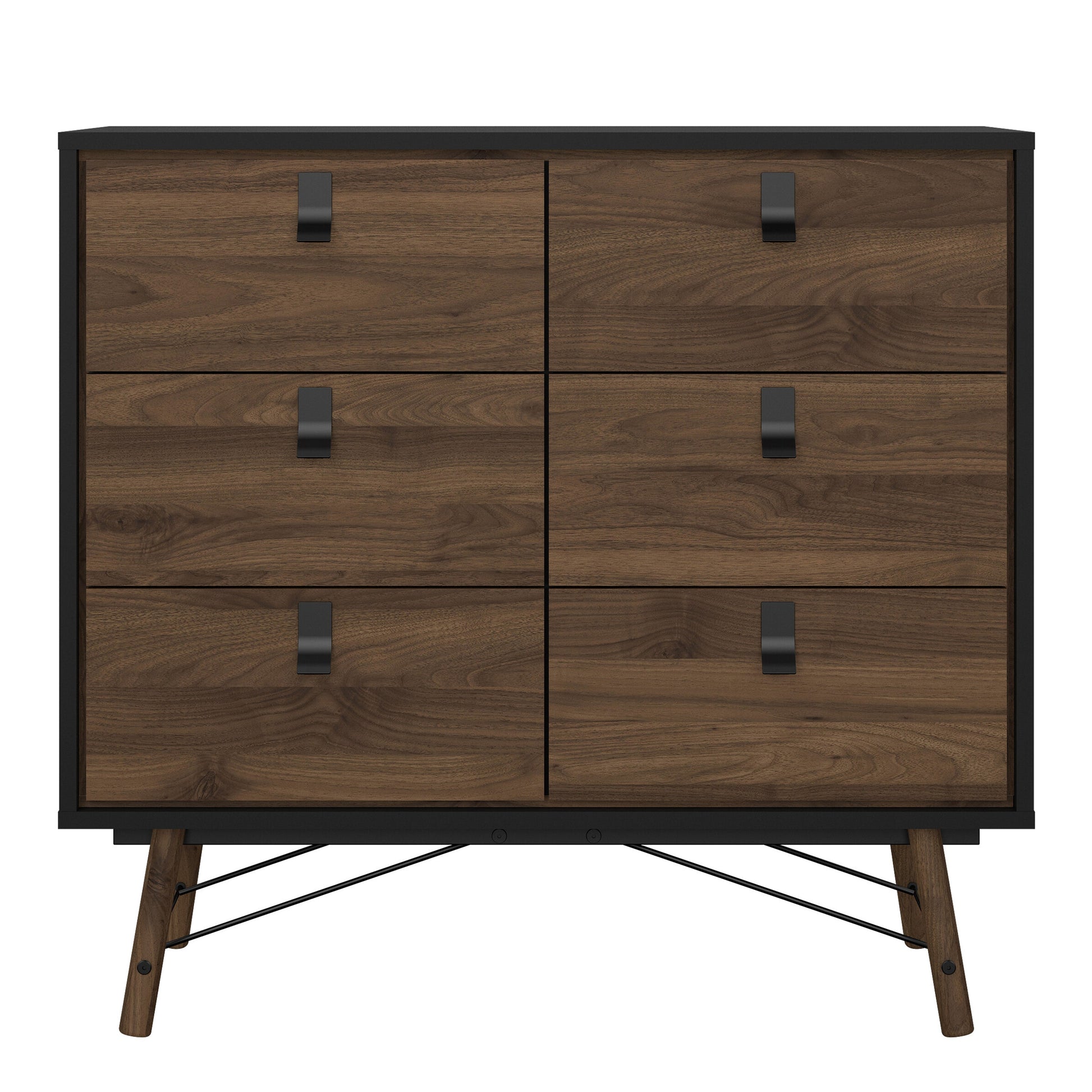 Cote | Furniture Ry Chest of Drawers, Double 6 Drawers - Walnut Ry, Chest of Drawers 72186013gmdj