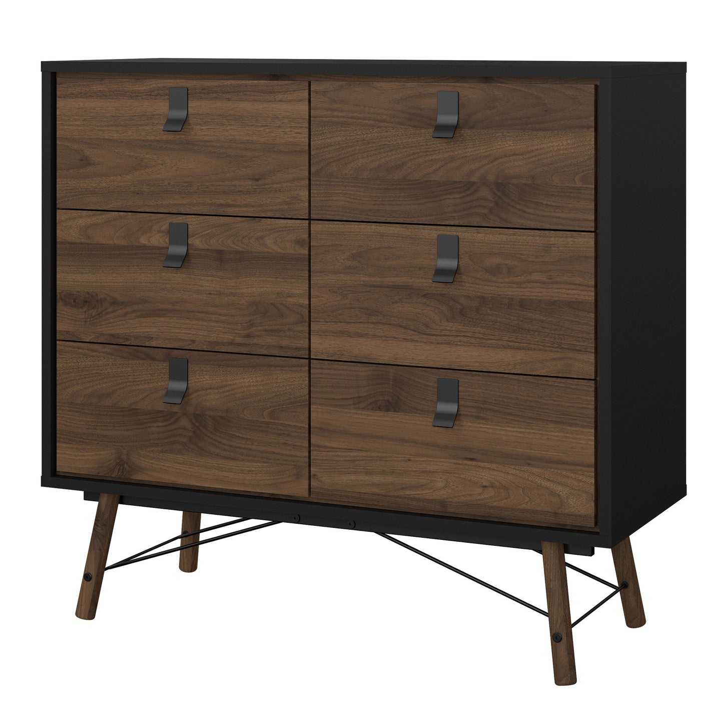 Cote | Furniture Ry Chest of Drawers, Double 6 Drawers - Walnut Ry, Chest of Drawers 72186013gmdj