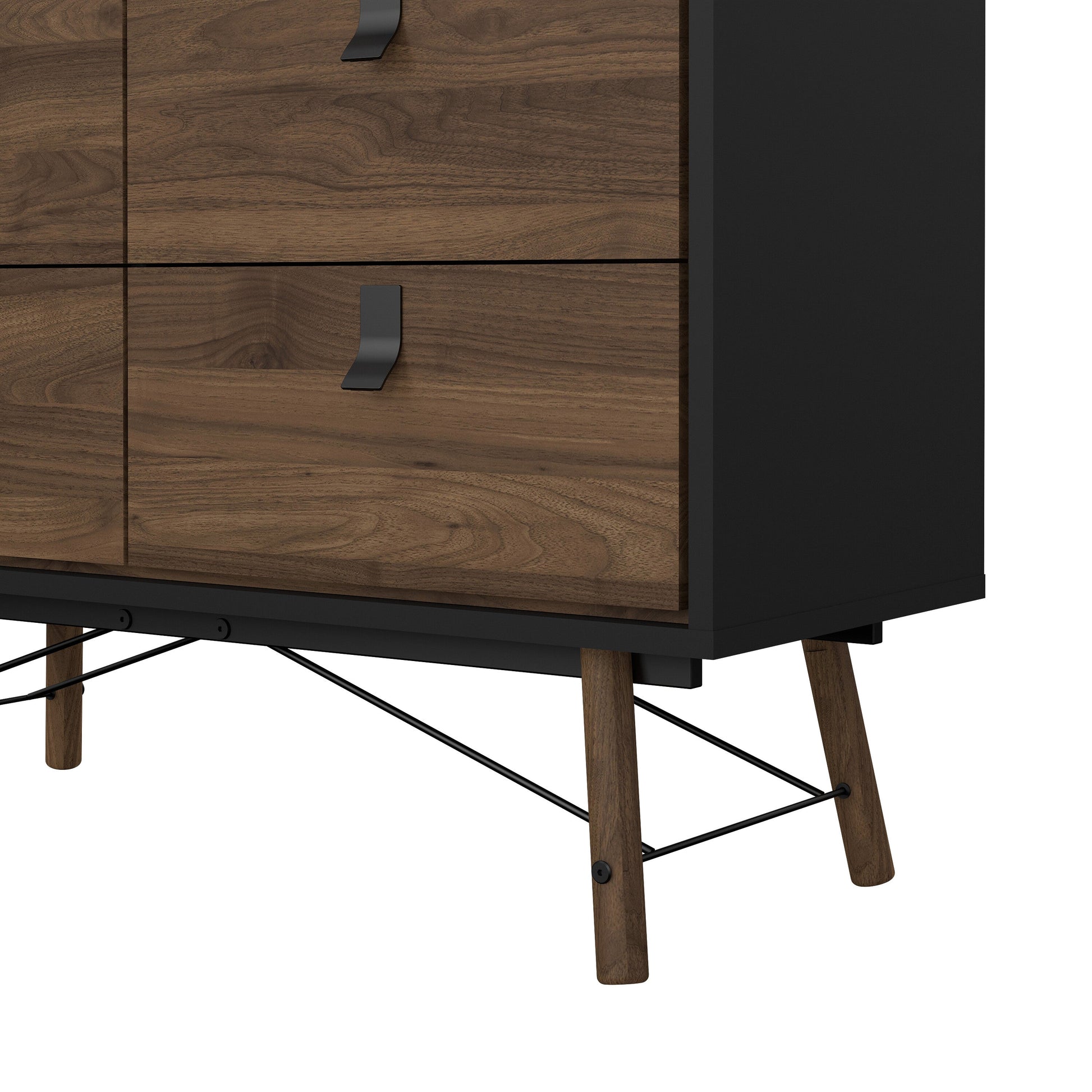 Cote | Furniture Ry Chest of Drawers, Double 6 Drawers - Walnut Ry, Chest of Drawers 72186013gmdj