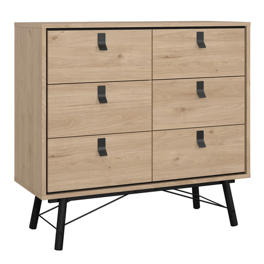 Cote | Furniture Ry Chest of Drawers, Double 6 Drawers - Oak Ry, Chest of Drawers 72186013hlhl