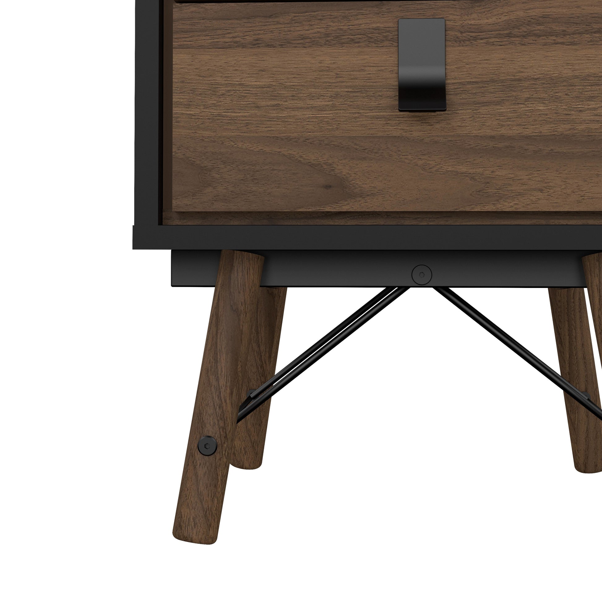 Cote | Furniture Ry Bedside Table, 2 Drawer - Black Walnut Ry, Bedside Tables 72186014gmdj