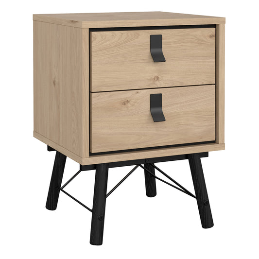 Cote | Furniture Ry Bedside Table, 2 Drawers - Oak Ry, Bedside Tables 72186014hlhl