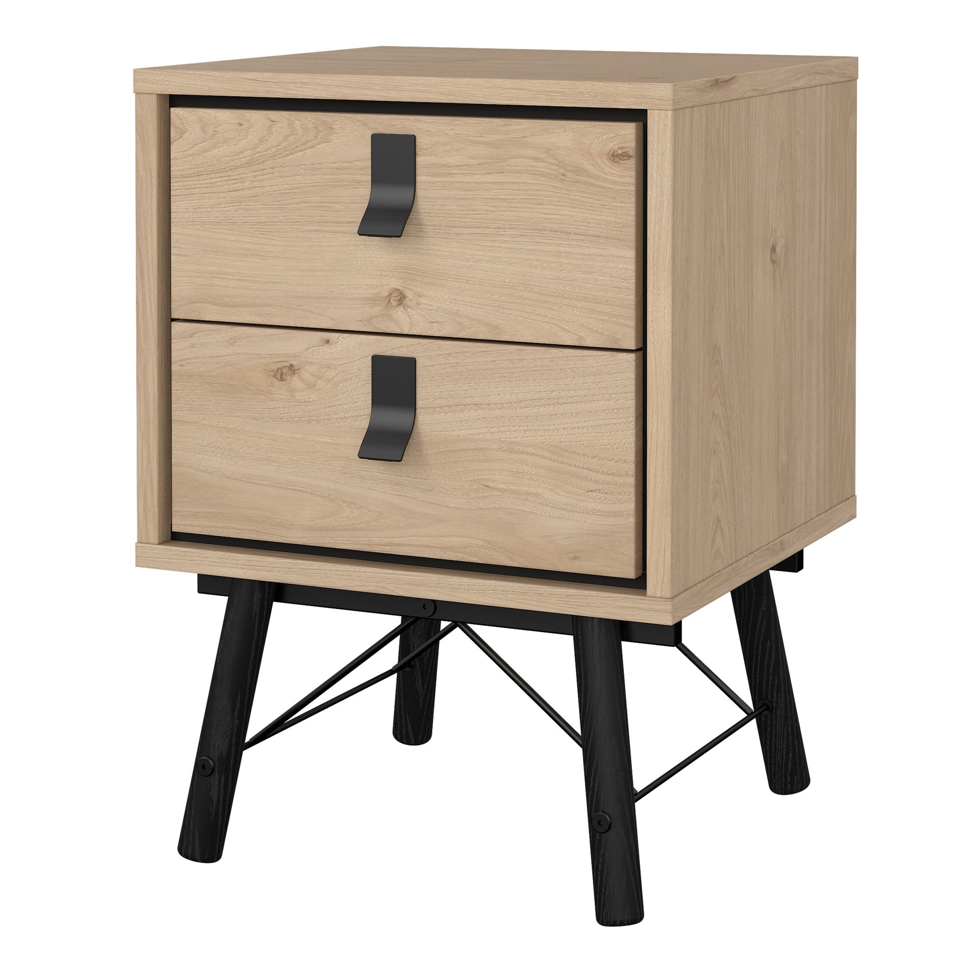 Cote | Furniture Ry Bedside Table, 2 Drawers - Oak Ry, Bedside Tables 72186014hlhl