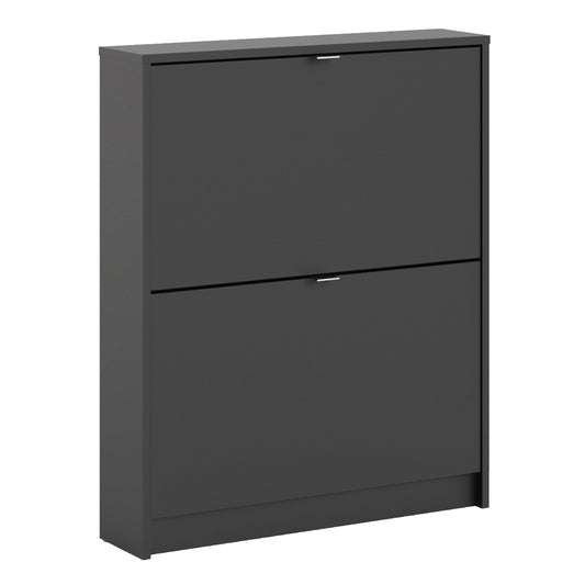 Cote | Furniture Shoes Shoe Storage, 2 Tilting Doors + 1 Layer - Black Shoes, Shoe Storage 72359001gmgm