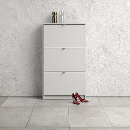 Cote | Furniture Shoes Shoe Storage, 3 Tilting Doors + 1 Layer - White Shoes, Shoe Storage 723590024949