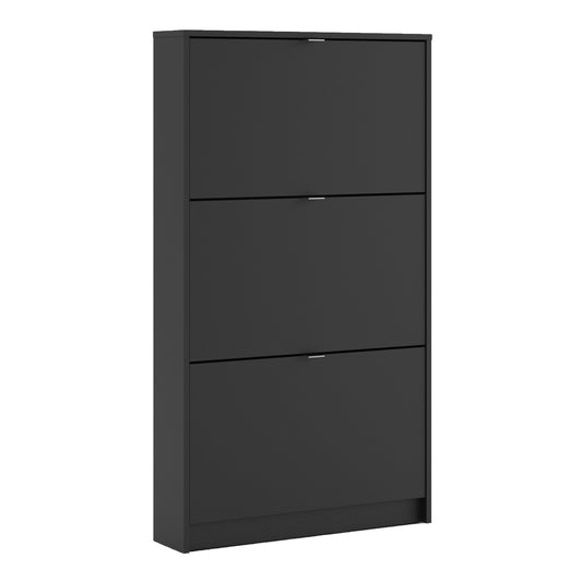 Cote | Furniture Shoes Shoe Storage, 3 Tilting Doors + 1 Layer - Black Shoes, Shoe Storage 72359002gmgm