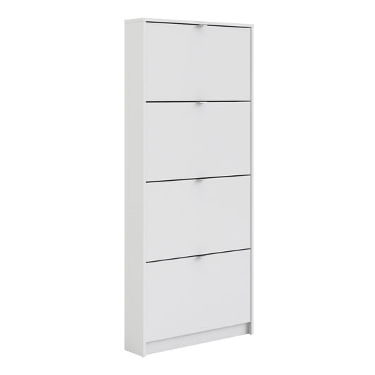 Cote | Furniture Shoes Shoe Storage, 4 Tilting Doors + 1 Layer - White Shoes, Shoe Storage 723590034949