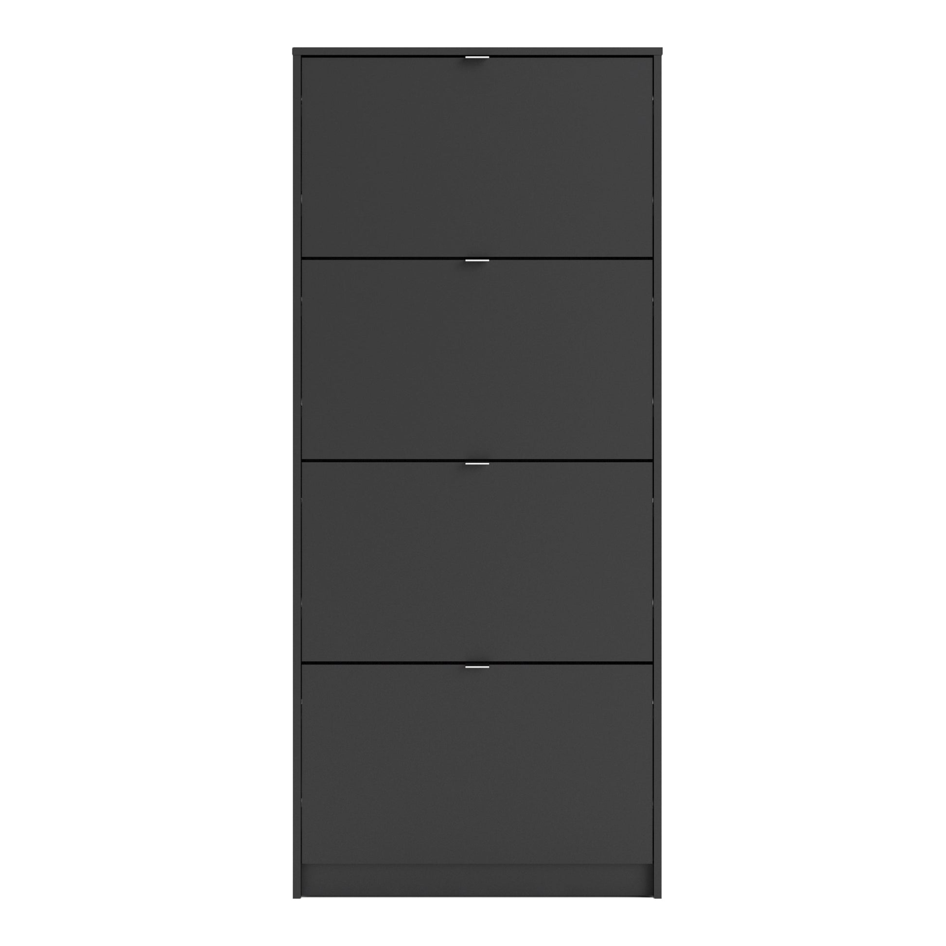 Cote | Furniture Shoes Shoe Storage, 4 Tilting Doors + 1 Layer - Black Shoes, Shoe Storage 72359003gmgm