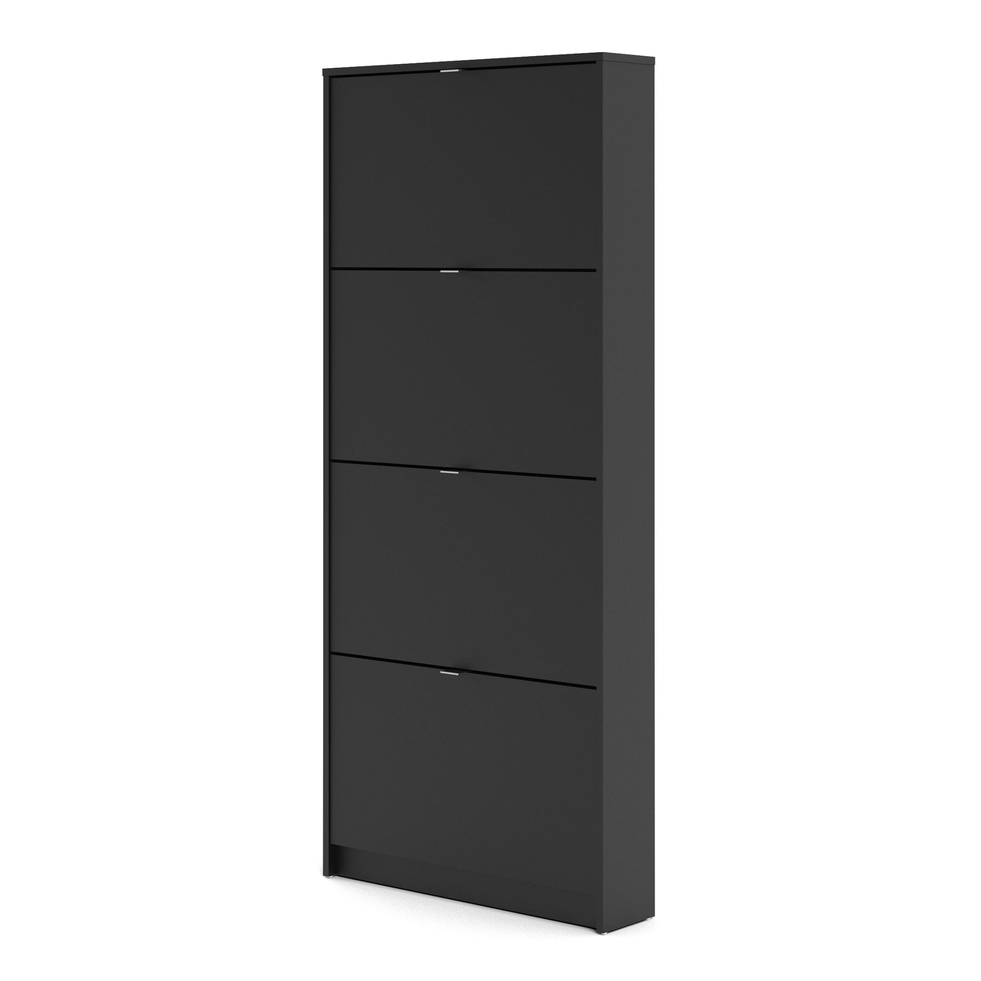 Cote | Furniture Shoes Shoe Storage, 4 Tilting Doors + 1 Layer - Black Shoes, Shoe Storage 72359003gmgm