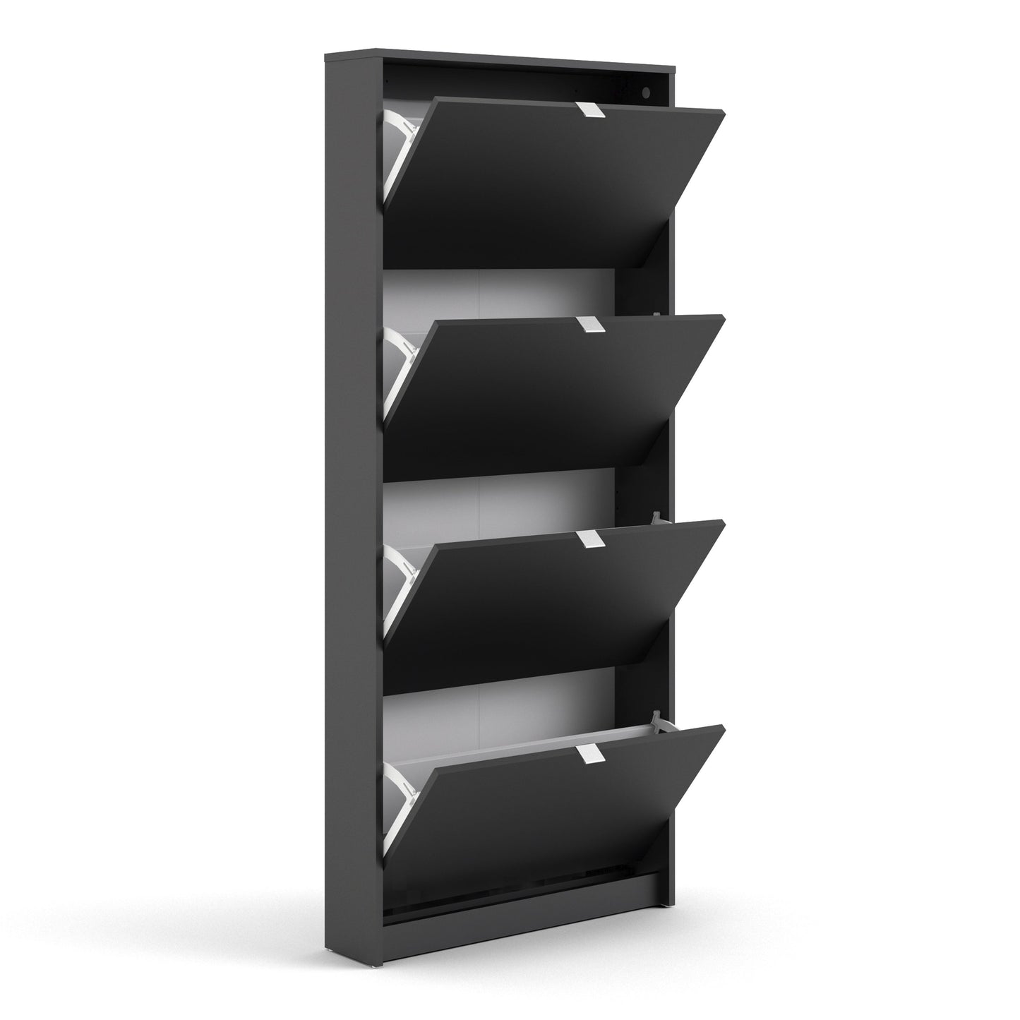 Cote | Furniture Shoes Shoe Storage, 4 Tilting Doors + 1 Layer - Black Shoes, Shoe Storage 72359003gmgm