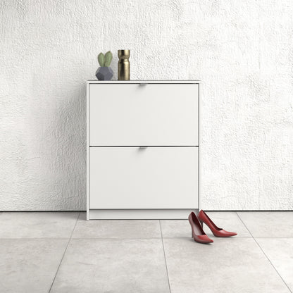 Cote | Furniture Shoes Shoe Storage, 2 Tilting Doors + 2 Layers - White Shoes, Shoe Storage 723590054949