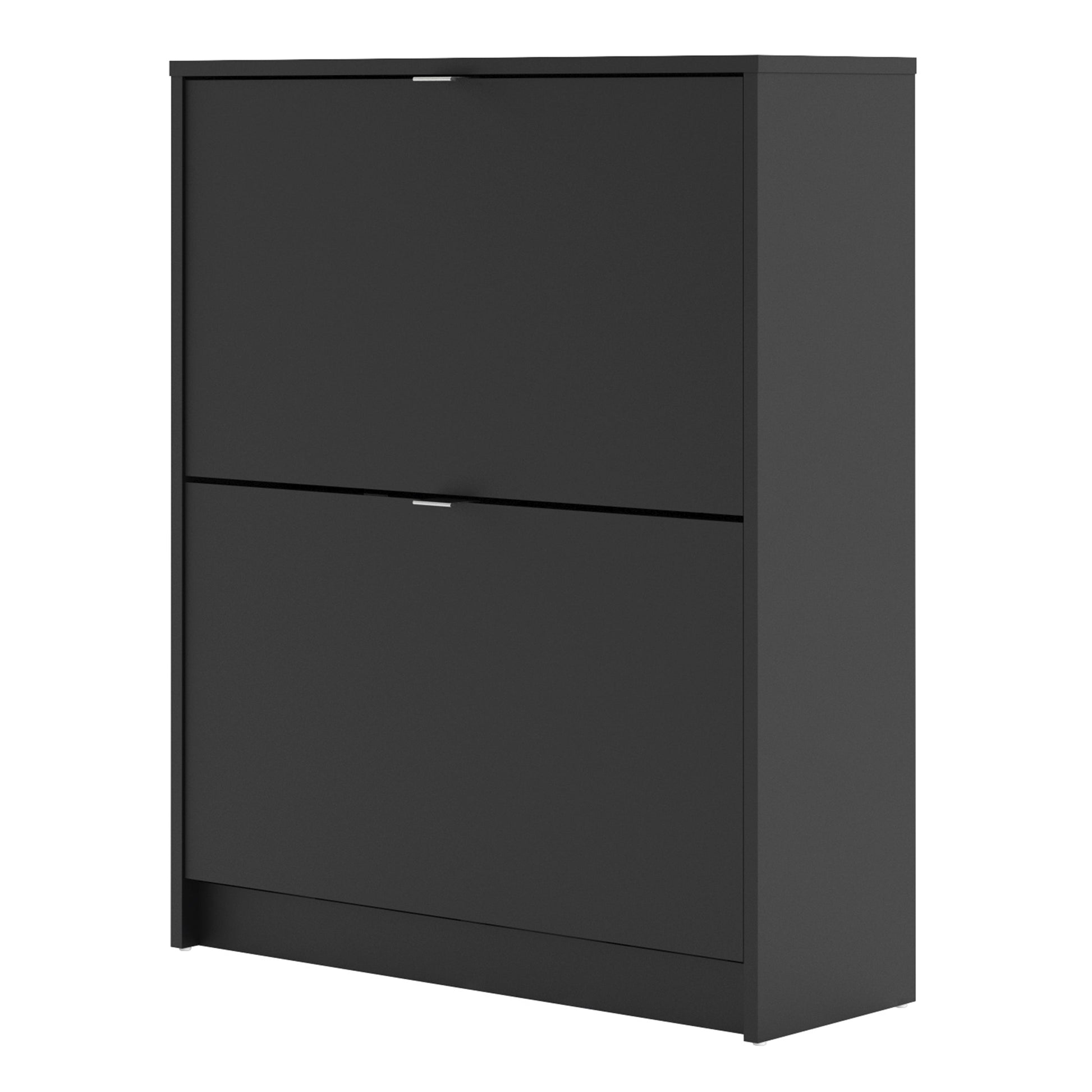 Cote | Furniture Shoes Shoe Storage, 2 Tilting Doors + 2 Layers - Black Shoes, Shoe Storage 72359005gmgm