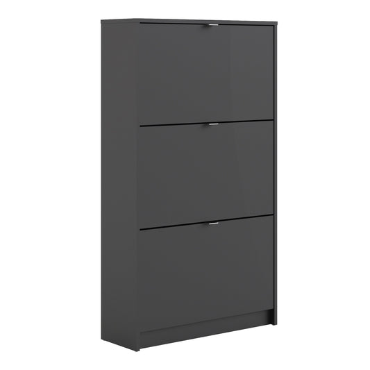 Cote | Furniture Shoes Shoe Storage, 3 Tilting Doors + 2 Layers - Black Shoes, Shoe Storage 72359006gmgm