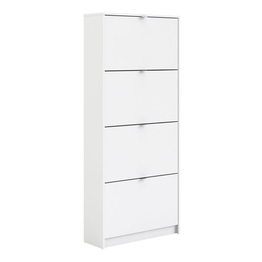 Cote | Furniture Shoes Shoe Storage, 4 Tilting Doors + 2 Layers - White Shoes, Shoe Storage 723590074949