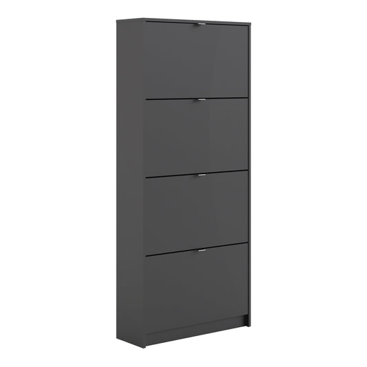 Cote | Furniture Shoes Shoe Storage, 4 Tilting Doors + 2 lLyers - Black Shoes, Shoe Storage 72359007gmgm