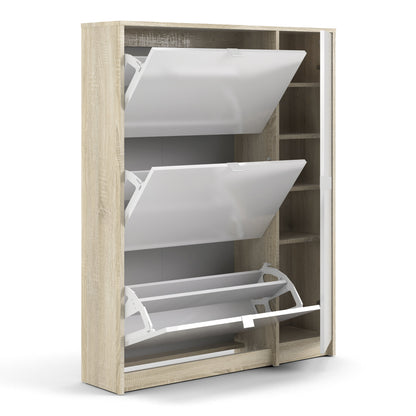 Cote | Furniture Shoes Shoe Storage, 3 Tilting Doors + 2 Layers + 1 Door - Oak Shoes, Shoe Storage 72359008akuu