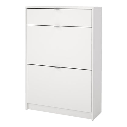 Cote | Furniture Shoes Shoe Storage, 2 Flip Down Doors + 1 Drawer - White Shoes, Shoe Storage 723590114949