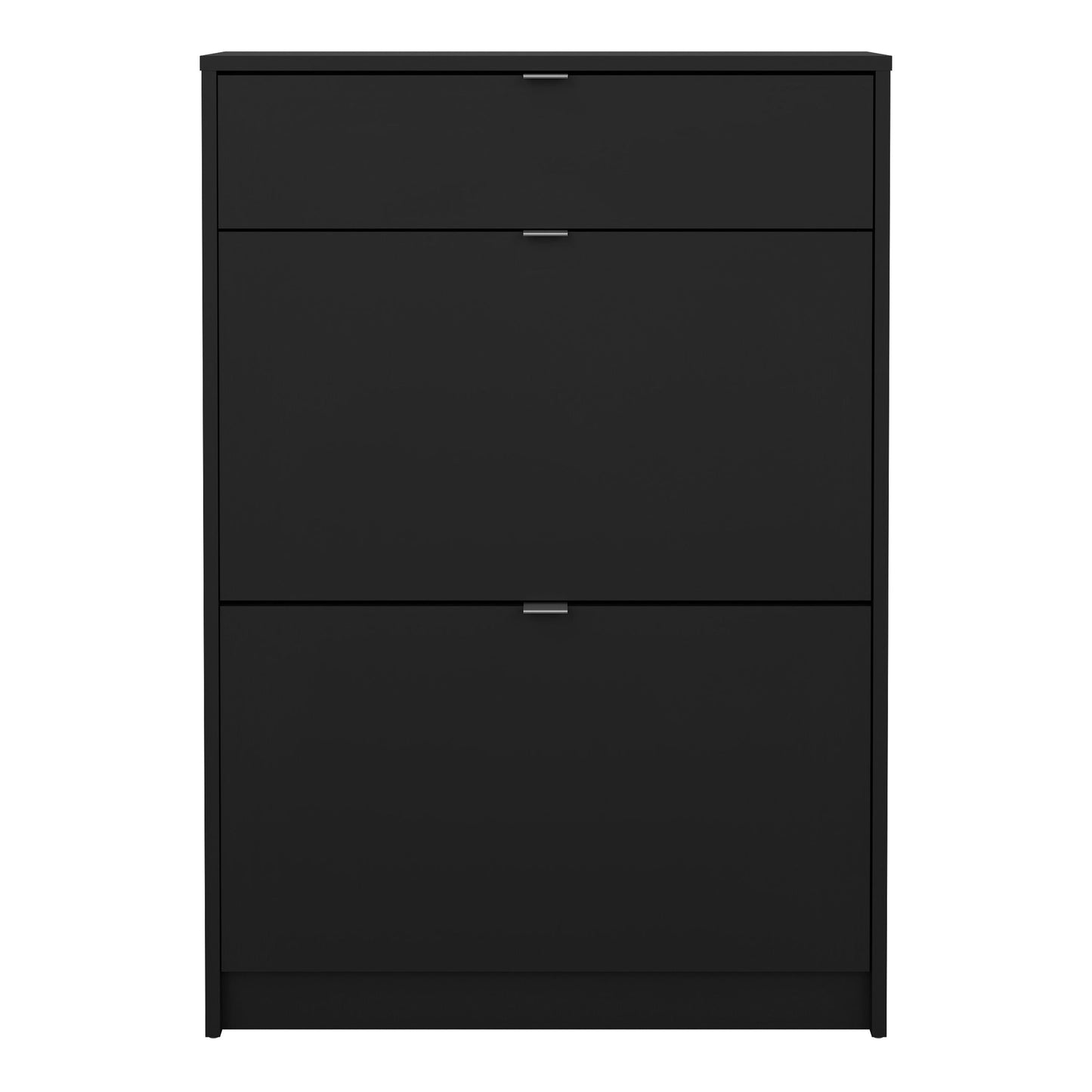 Cote | Furniture Shoes Shoe Storage, 2 Flip Down Doors + 1 Drawer - Black Shoes, Shoe Storage 72359011gmgm