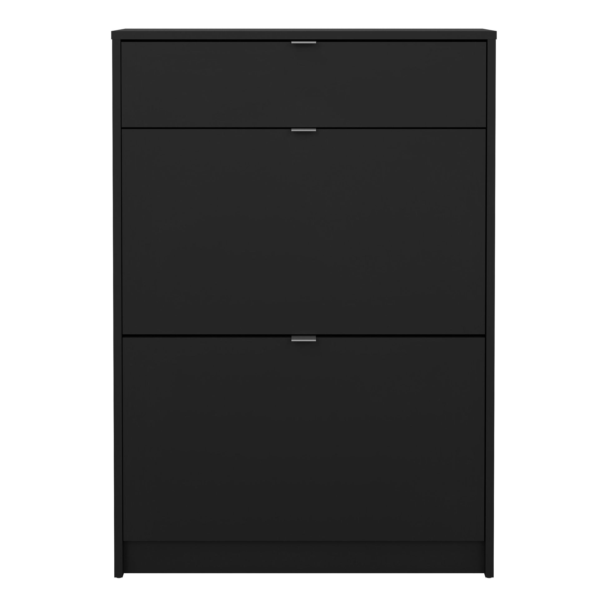 Cote | Furniture Shoes Shoe Storage, 2 Flip Down Doors + 1 Drawer - Black Shoes, Shoe Storage 72359011gmgm