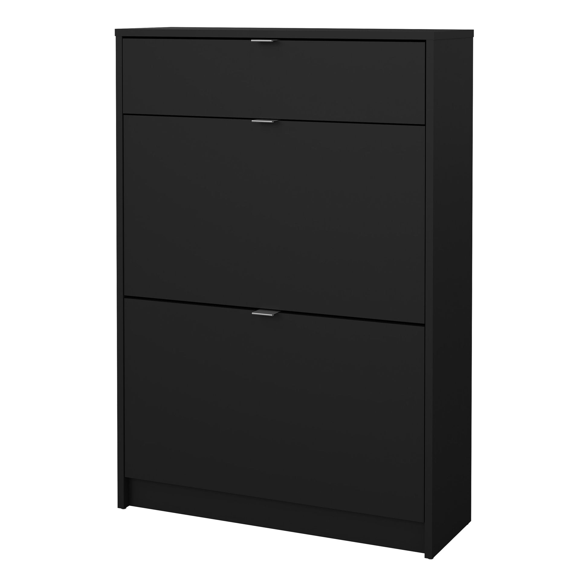 Cote | Furniture Shoes Shoe Storage, 2 Flip Down Doors + 1 Drawer - Black Shoes, Shoe Storage 72359011gmgm