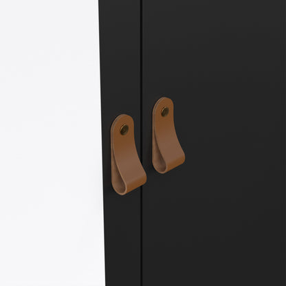 Cote | Furniture Barcelona Wardrobe 1 Door, 1 Mirror Door + 2 Drawer - Black Barcelona, Wardrobes 72579658gmgm