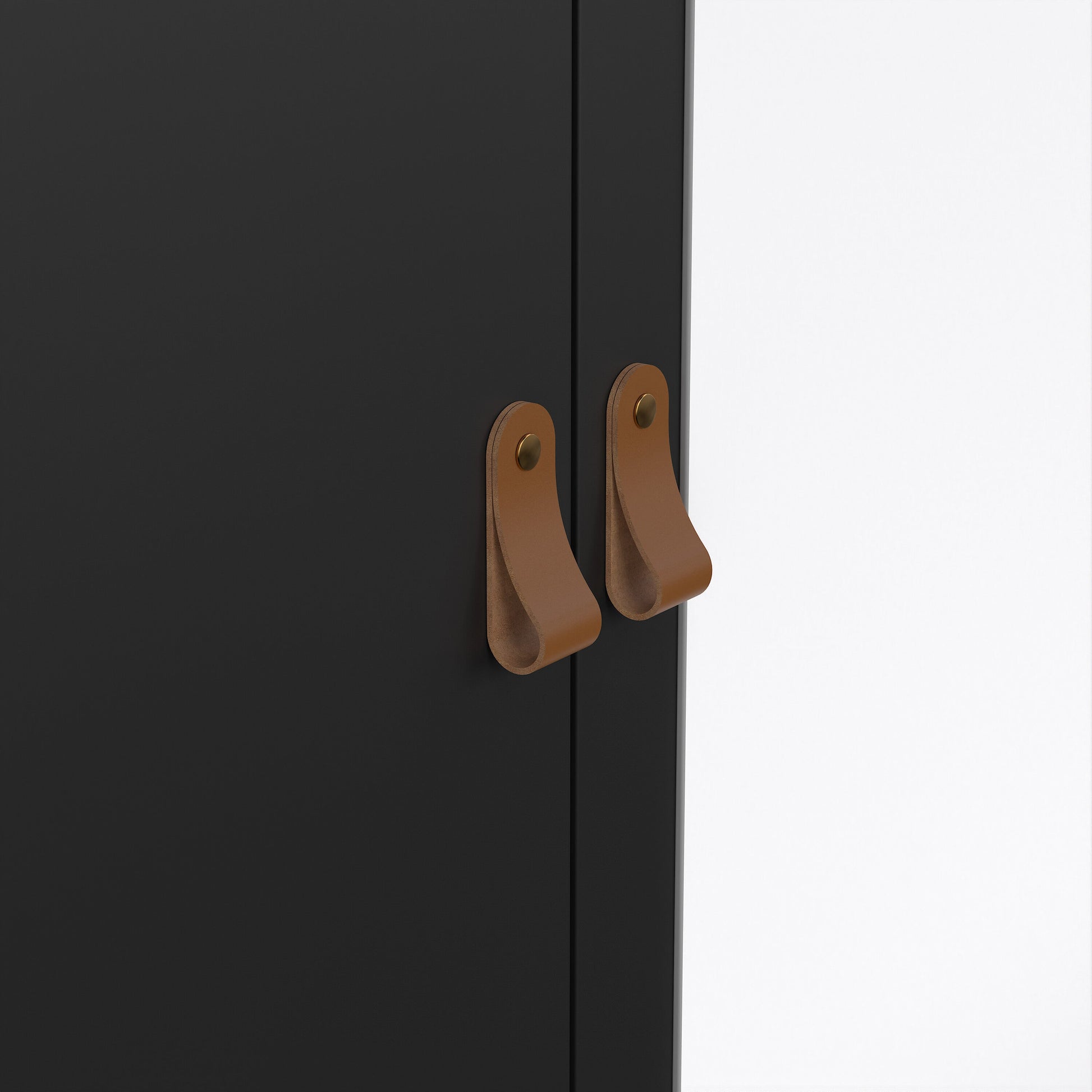 Cote | Furniture Barcelona Wardrobe 2 Doors, 1 Mirror Door + 2 Drawers - Black Barcelona, Wardrobes 72579659gmgm