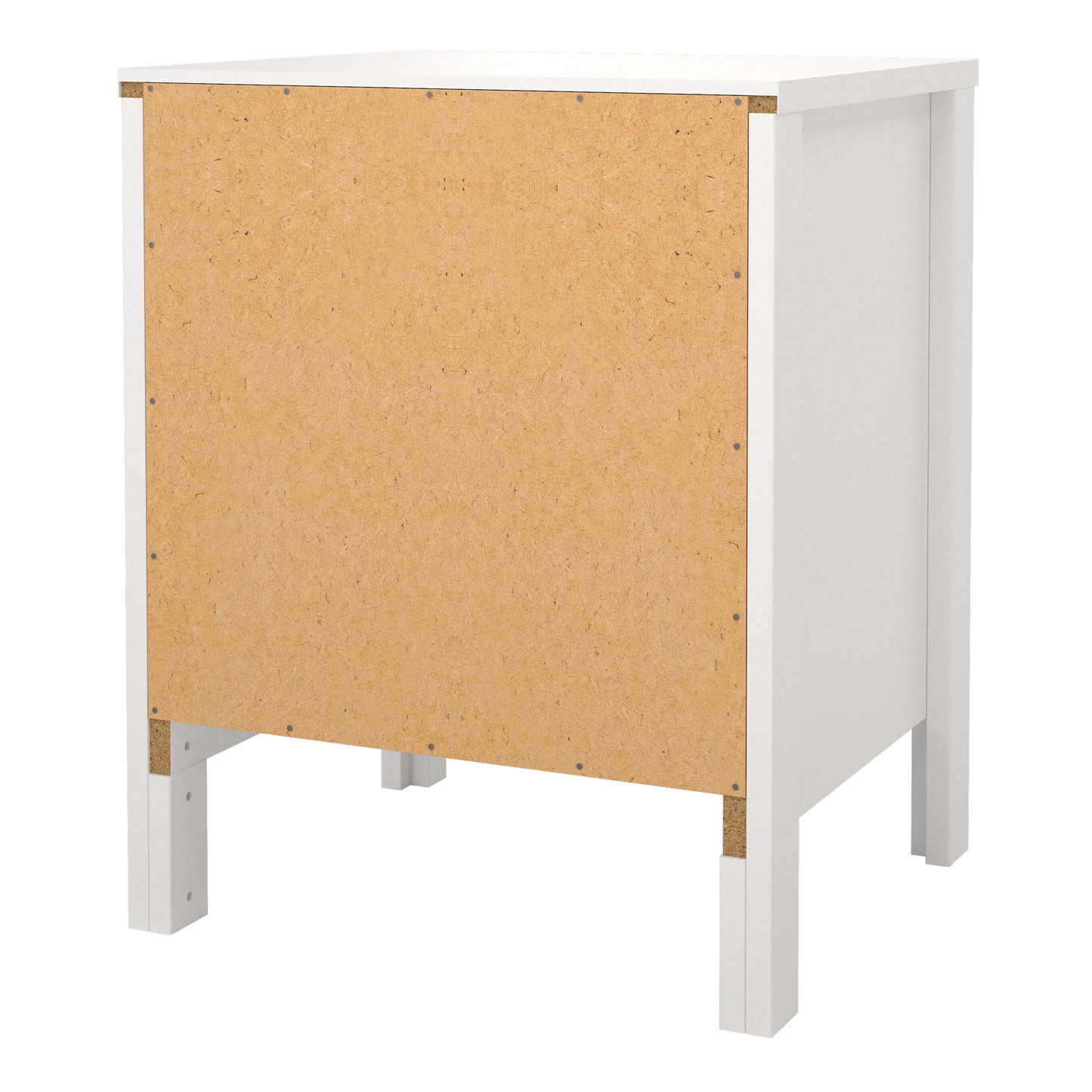 Cote | Furniture Barcelona Bedside Table, 2 Drawer - White Barcelona, Bedside Tables 725796604949