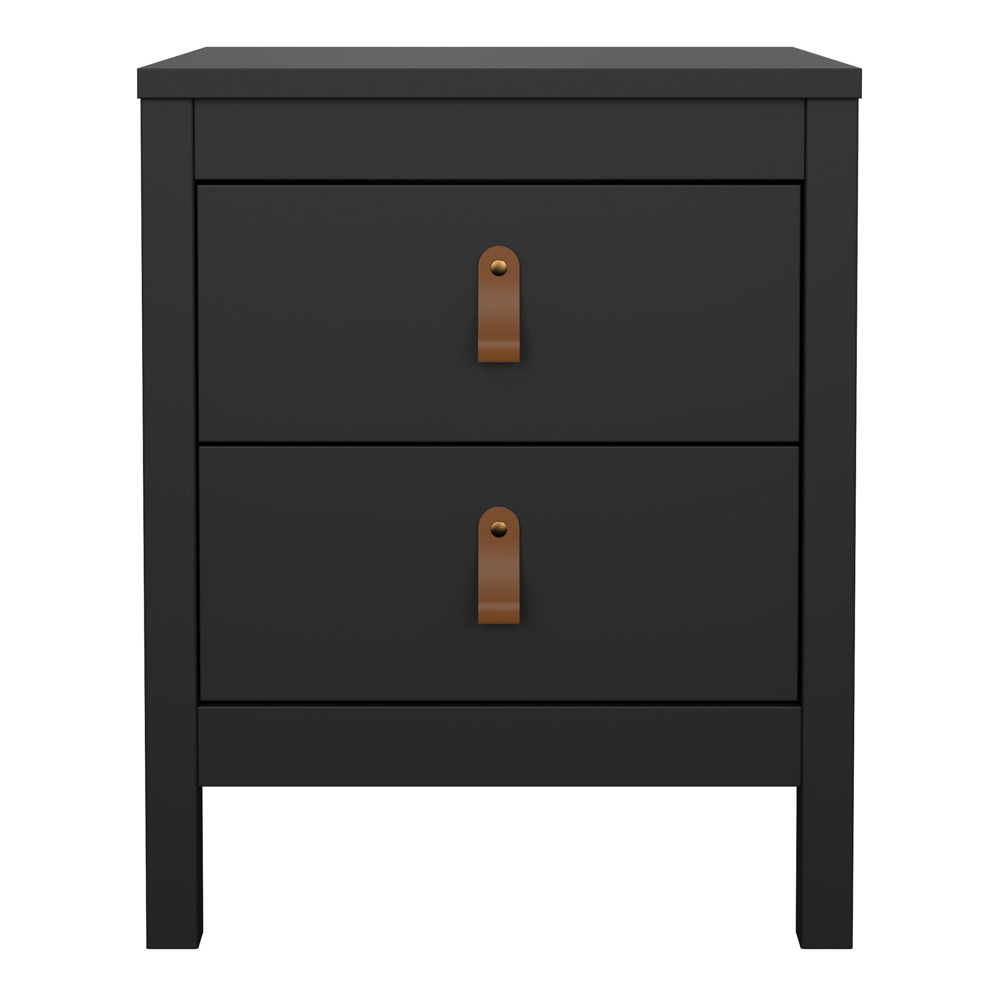 Cote | Furniture Barcelona Bedside Table, 2 Drawer - Black Barcelona, Bedside Tables 72579660gmgm