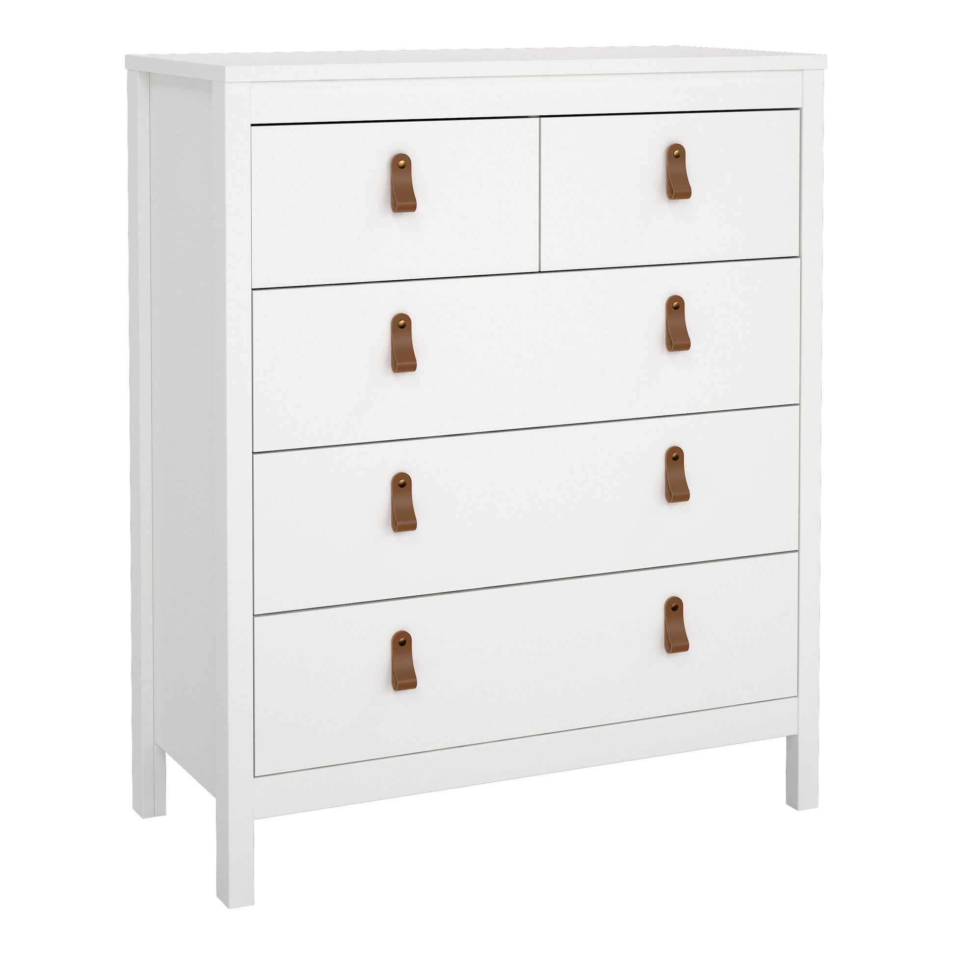 Cote | Furniture Barcelona Chest of Drawers,  3+2 Drawer - White Barcelona, Chest of Drawers 725796614949