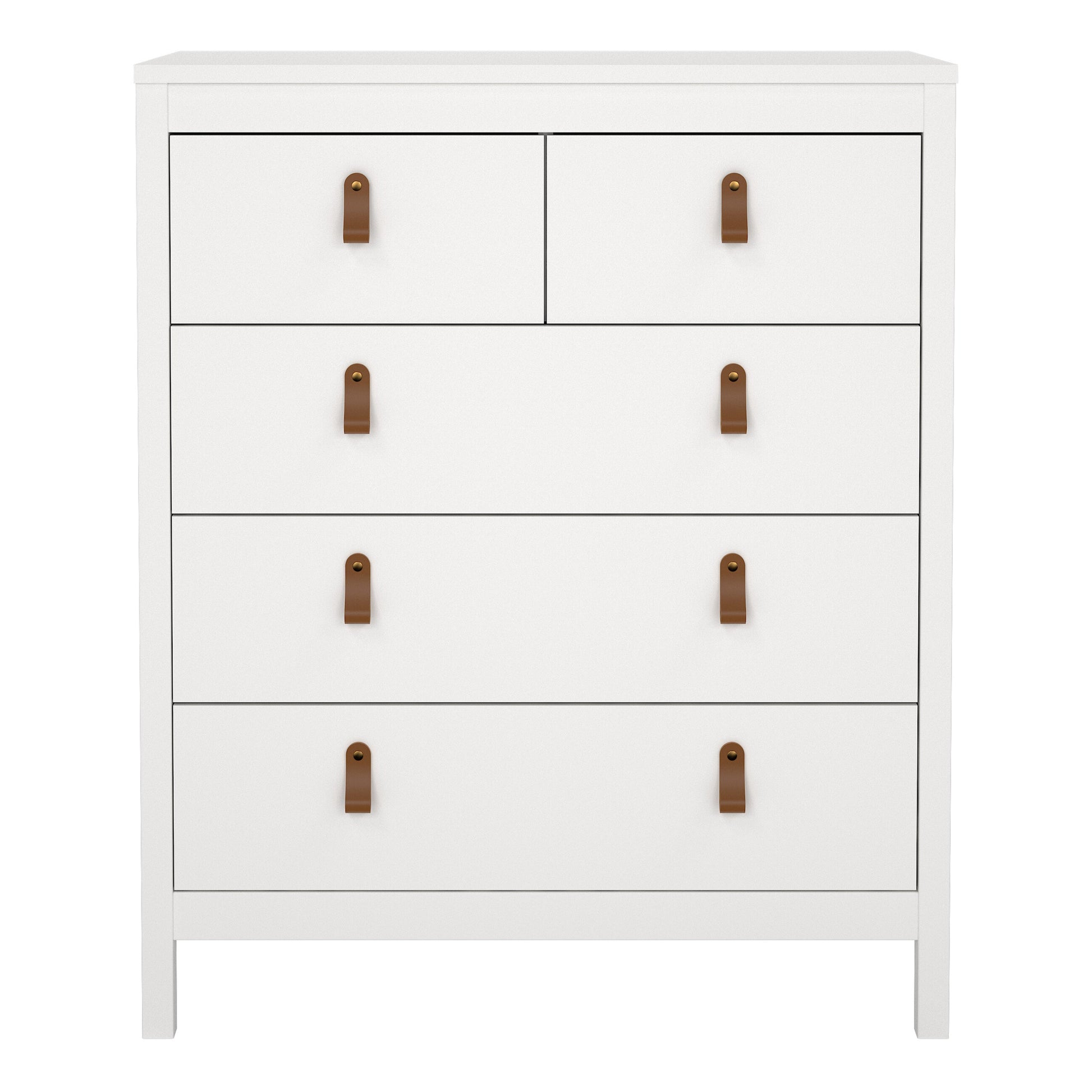 Cote | Furniture Barcelona Chest of Drawers,  3+2 Drawer - White Barcelona, Chest of Drawers 725796614949