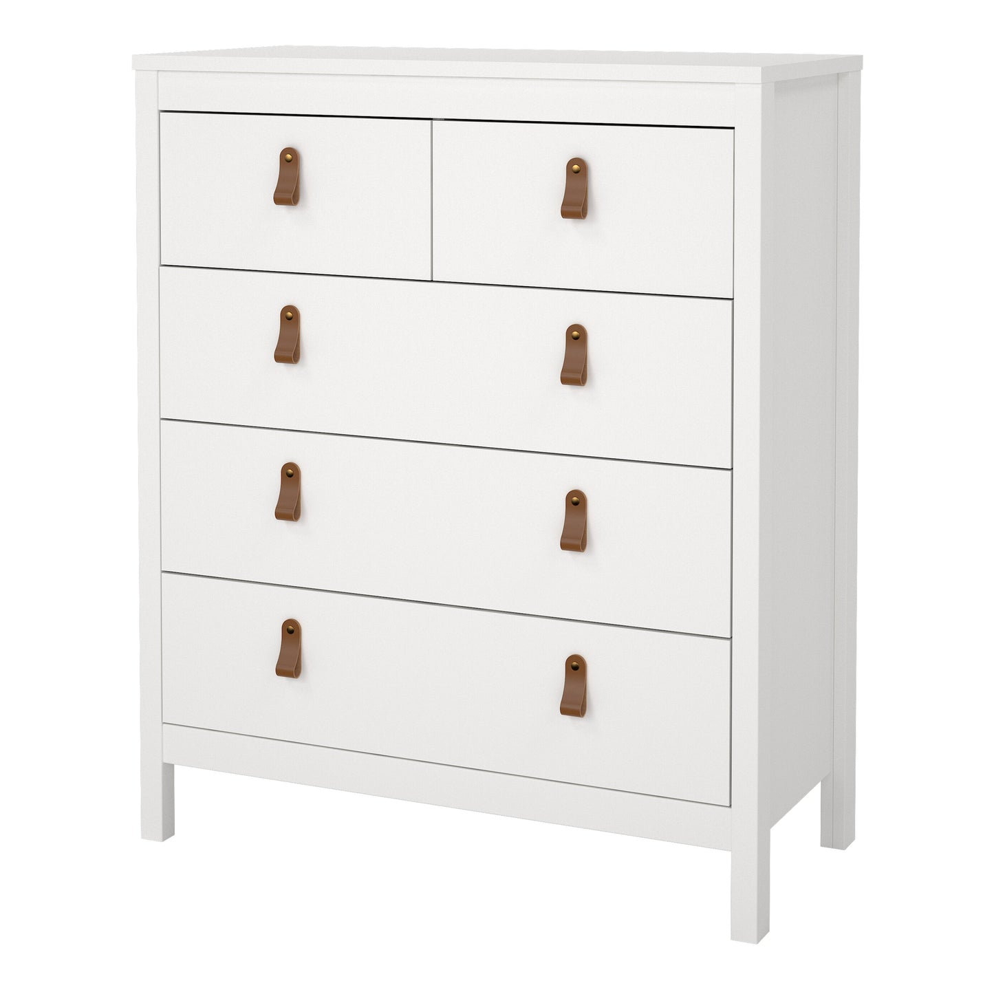 Cote | Furniture Barcelona Chest of Drawers,  3+2 Drawer - White Barcelona, Chest of Drawers 725796614949