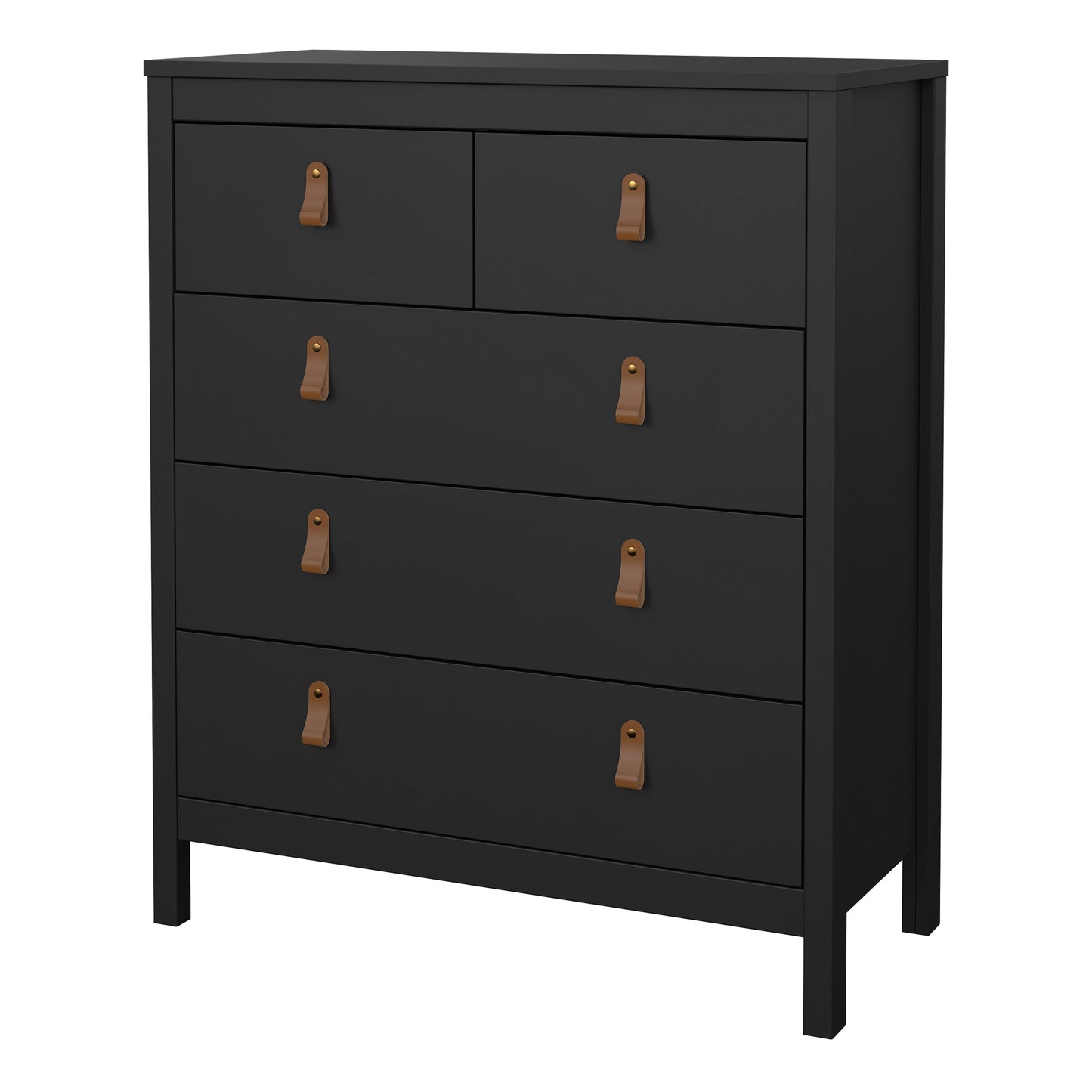 Cote | Furniture Barcelona Chest of Drawers,  3+2 Drawer - Black Barcelona, Chest of Drawers 72579661gmgm