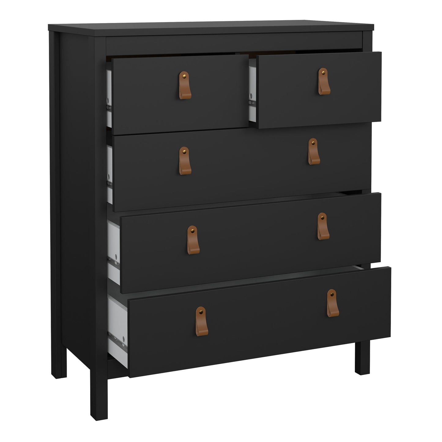 Cote | Furniture Barcelona Chest of Drawers,  3+2 Drawer - Black Barcelona, Chest of Drawers 72579661gmgm