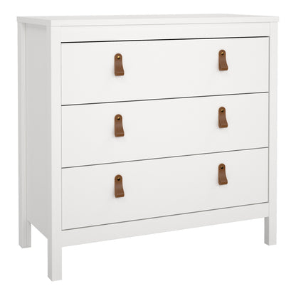 Cote | Furniture Barcelona Chest of Drawers, 3 Drawer - White Barcelona, Chest of Drawers 725796624949