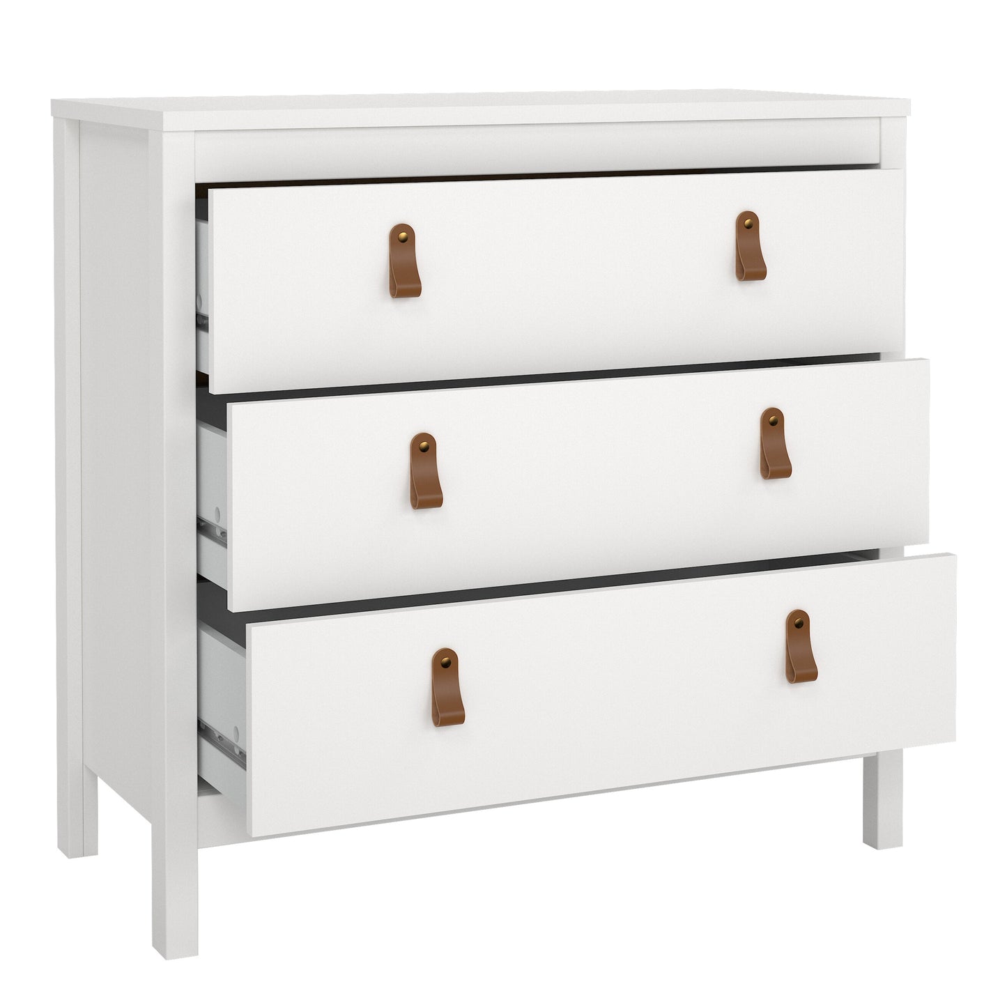 Cote | Furniture Barcelona Chest of Drawers, 3 Drawer - White Barcelona, Chest of Drawers 725796624949