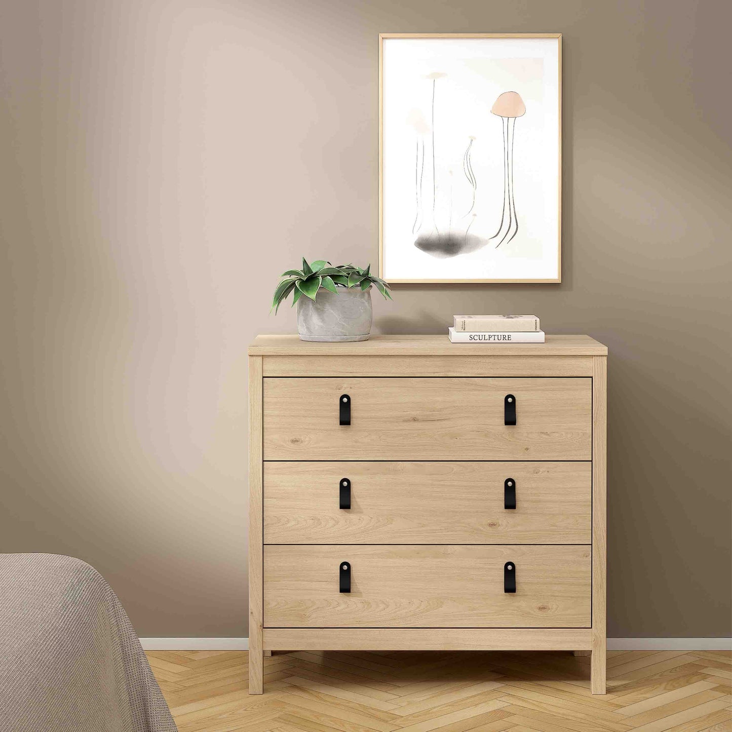 Cote | Furniture Barcelona Chest of Drawers, 3 Drawer - Oak Barcelona, Chest of Drawers 72579662hlhl