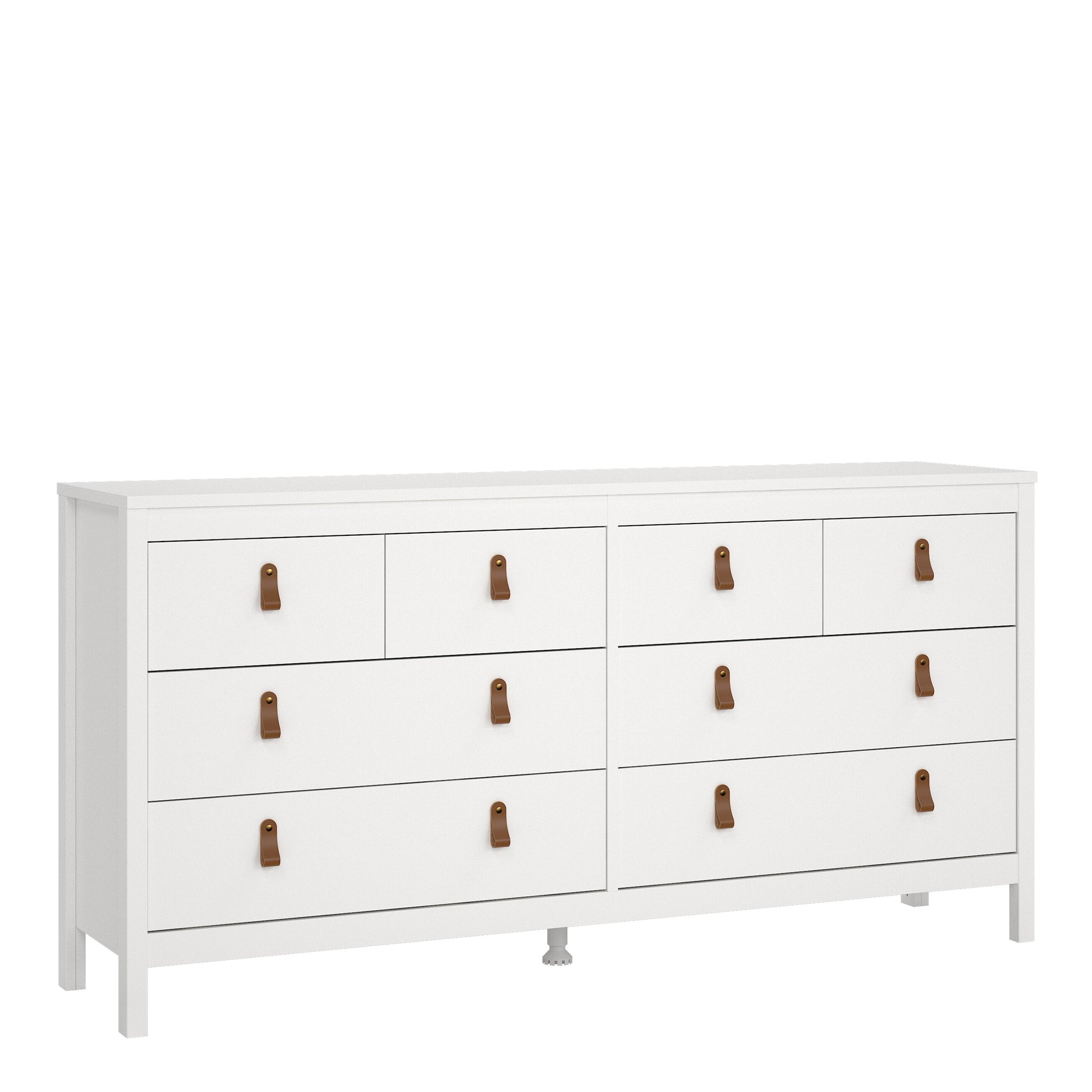 Cote | Furniture Barcelona Double Dresser, Chest of Drawers, 4+4 Drawer - White Barcelona, Chest of Drawers 725796634949