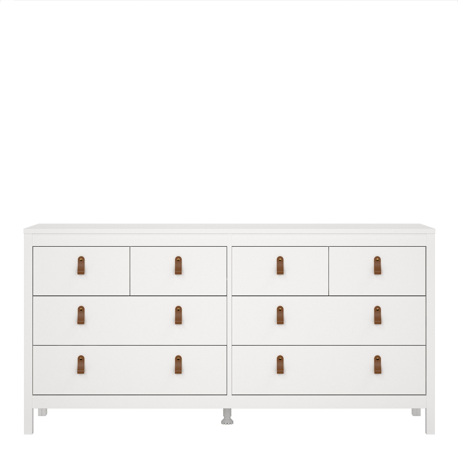 Cote | Furniture Barcelona Double Dresser, Chest of Drawers, 4+4 Drawer - White Barcelona, Chest of Drawers 725796634949