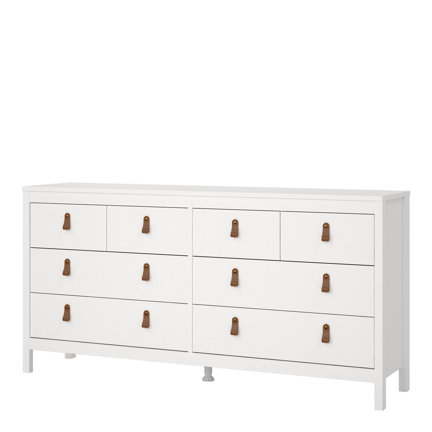 Cote | Furniture Barcelona Double Dresser, Chest of Drawers, 4+4 Drawer - White Barcelona, Chest of Drawers 725796634949