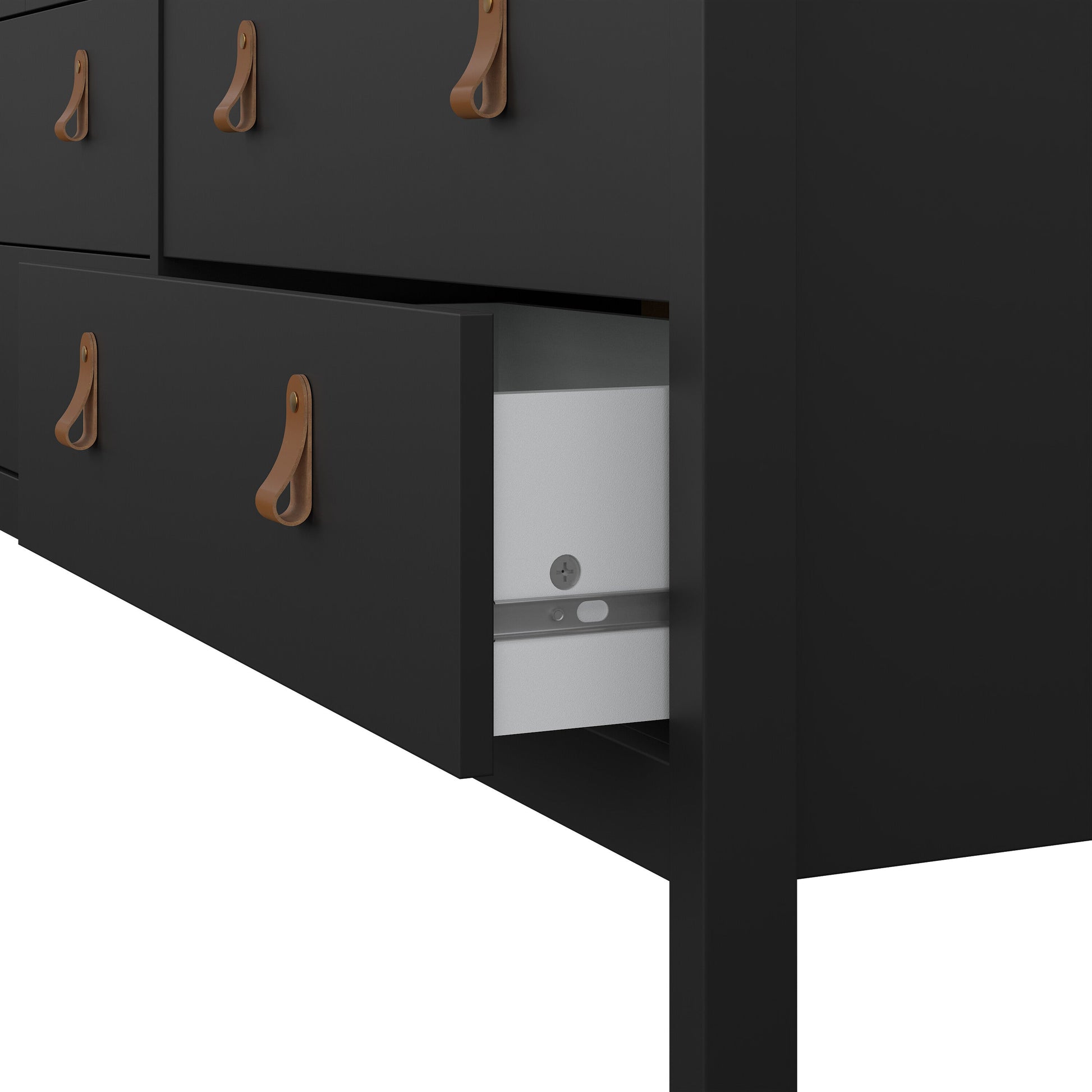 Cote | Furniture Barcelona Double Dresser, Chest of Drawers, 4+4 Drawer - Black Barcelona, Chest of Drawers 72579663gmgm