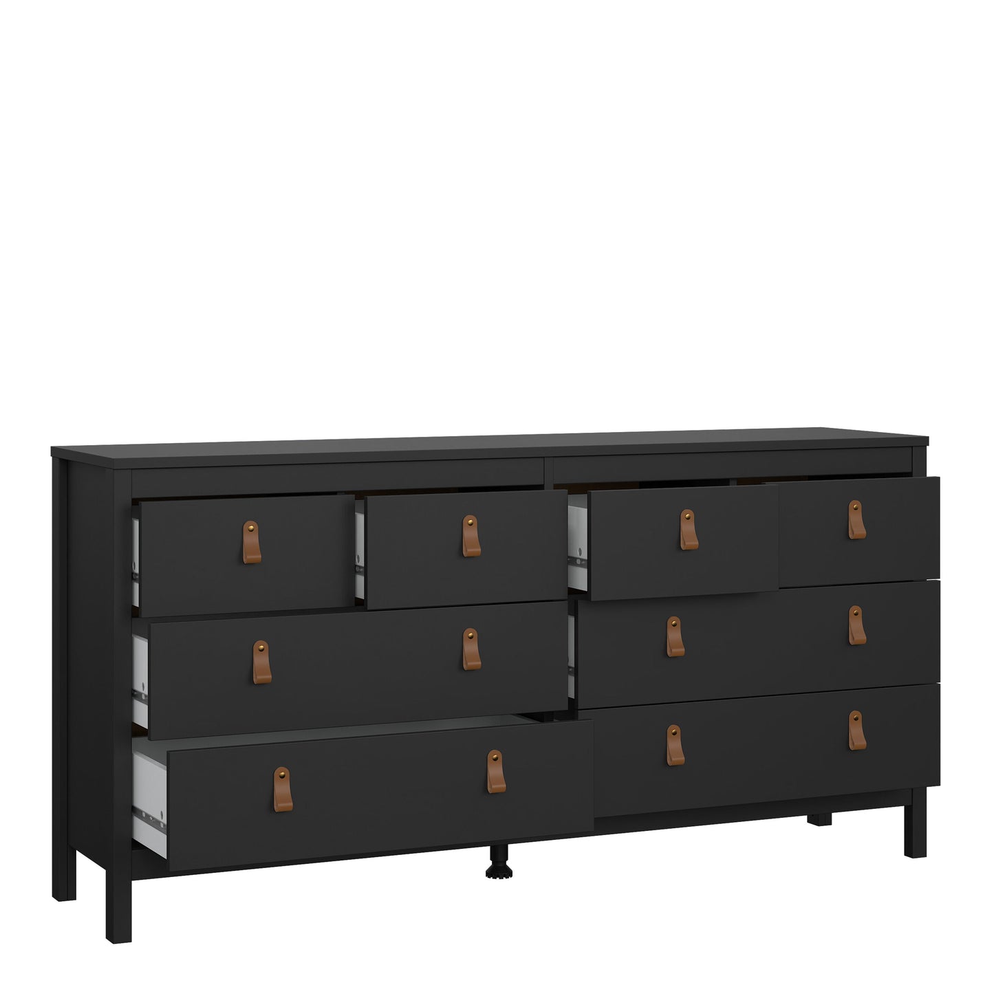 Cote | Furniture Barcelona Double Dresser, Chest of Drawers, 4+4 Drawer - Black Barcelona, Chest of Drawers 72579663gmgm