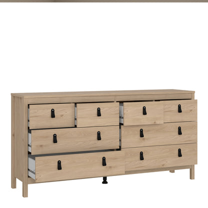 Cote | Furniture Barcelona Double Dresser, Chest of Drawers, 4+4 Drawer - Oak Barcelona, Chest of Drawers 72579663hlhl