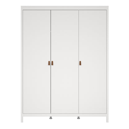 Cote | Furniture Barcelona Wardrobe with 3 Door - White Barcelona, Wardrobes 725796644949