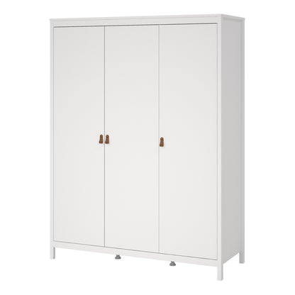 Cote | Furniture Barcelona Wardrobe with 3 Door - White Barcelona, Wardrobes 725796644949