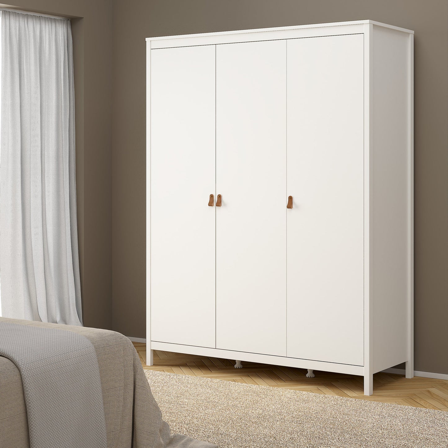 Cote | Furniture Barcelona Wardrobe with 3 Door - White Barcelona, Wardrobes 725796644949