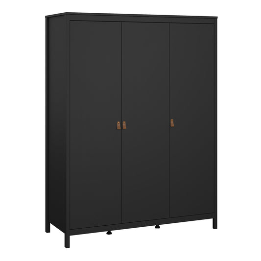 Cote | Furniture Barcelona Wardrobe, 3 Door - Black Barcelona, Wardrobes 72579664gmgm